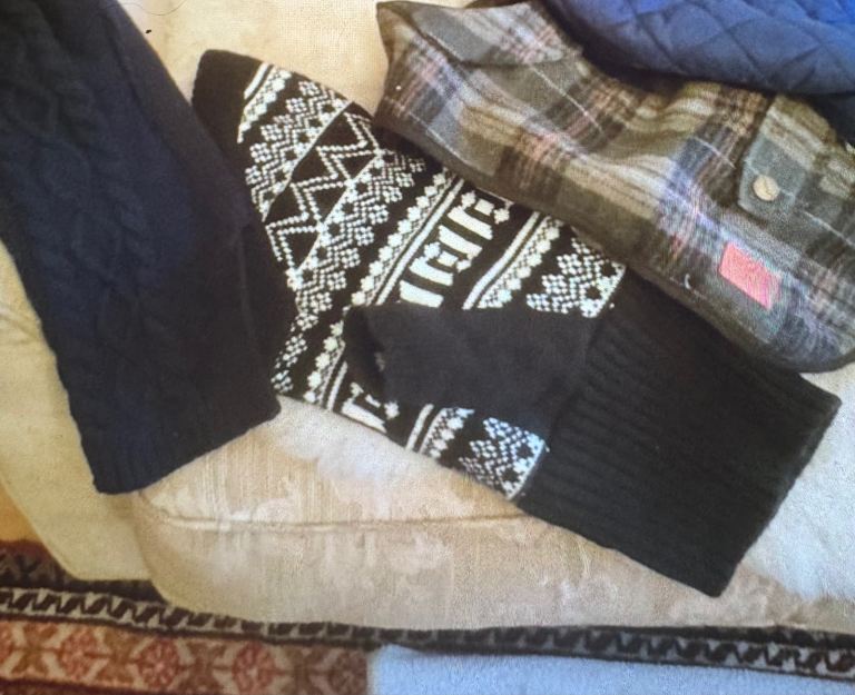 Three cosy dog jackets for med size dog as New