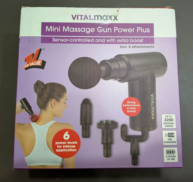 Vitalmaxx Mini Massage Gun Power Plus Sensor Controlled With Extra Boost