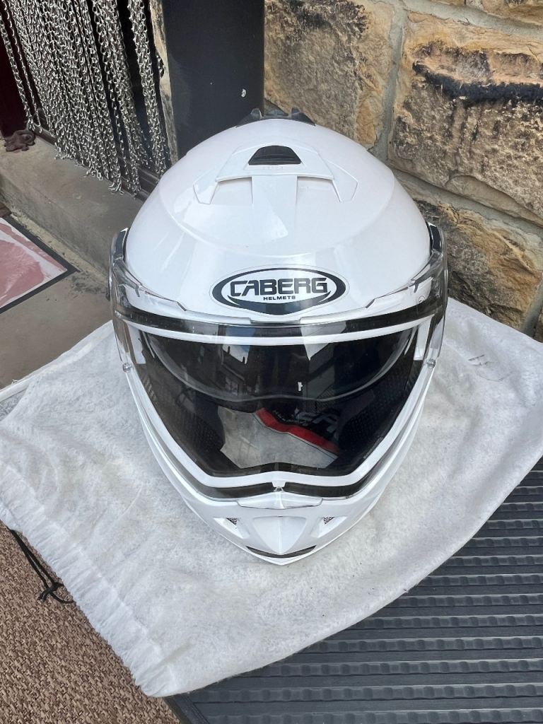 Caberg white motorcycle helmet XL