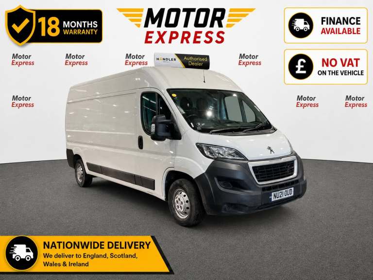 2021 Peugeot Boxer 2.2 BlueHDi H2 Professional Van 140ps PANEL VAN Diesel Manual