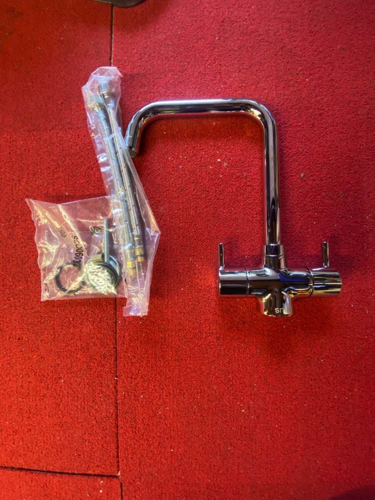 Rienza Angled monobloc Kitchen tap x 2