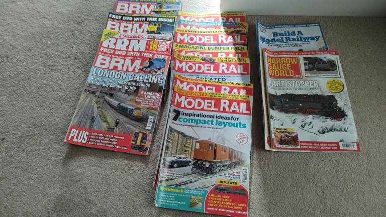  7 model rail, 4 BRM railway magazines plus others
