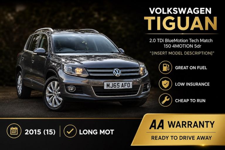 2015 Volkswagen Tiguan 2.0 TDi BlueMotion Tech Match 150 4MOTION 5dr Estate Diesel Manual