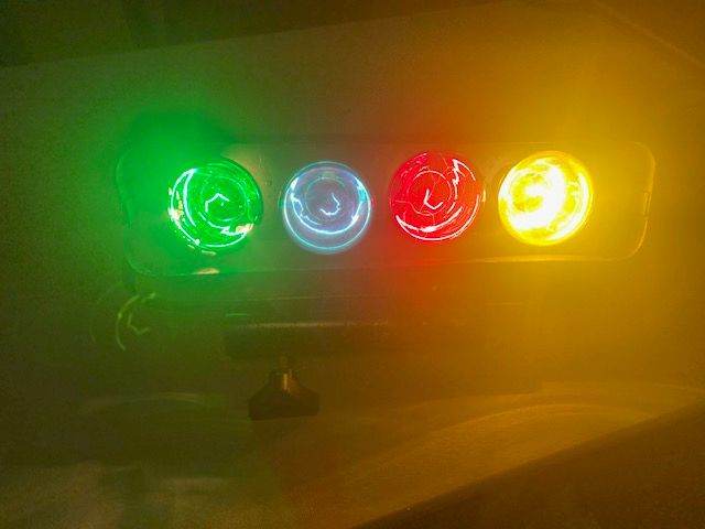 DISCO LIGHT - 4 WAY FLASHING SOUND ACTIVATED LIGHT UNIT- ONLY £50