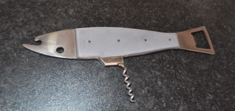 vintage Fish-Shaped corkscrew Wine Bottle Opener, 6" Stainless Steel