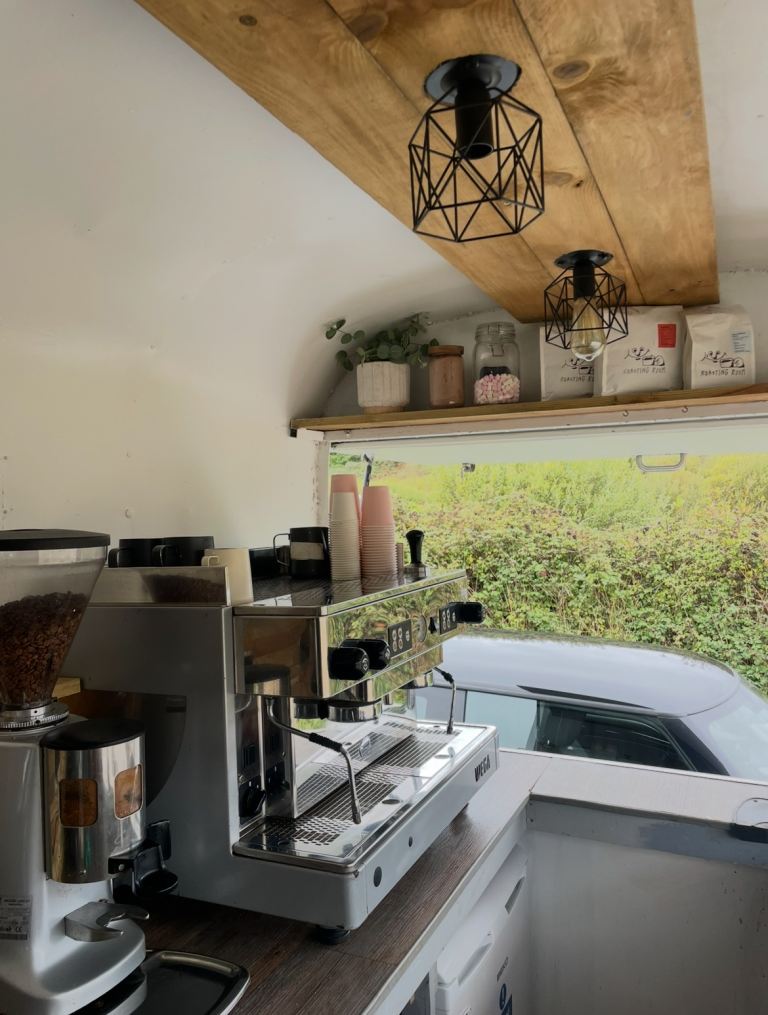 Fully converted Horsebox trailer with coffee machine/grinder