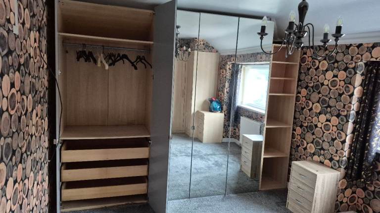 Large IKEA mirrored wardrobe 