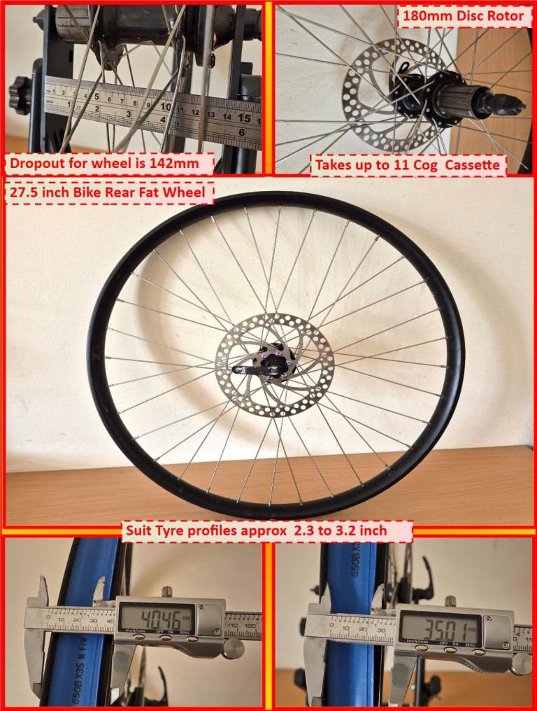 27.5 inch Rear Fat Wheel – For Fat Bike.