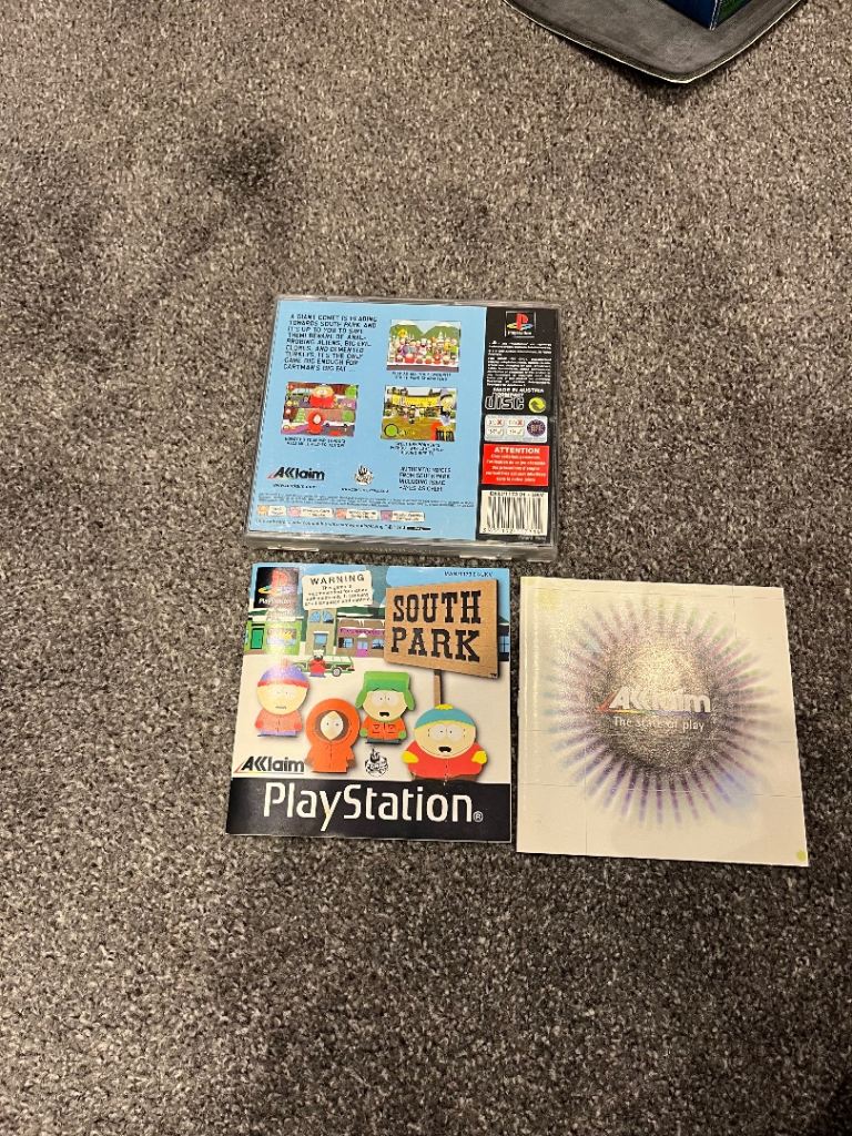 South Park game PS1 with manual 
