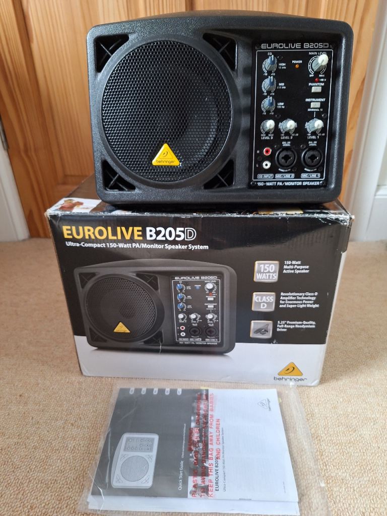Behringer Eurolive B205D 150-Watt Active PA / Monitor Speaker - Black