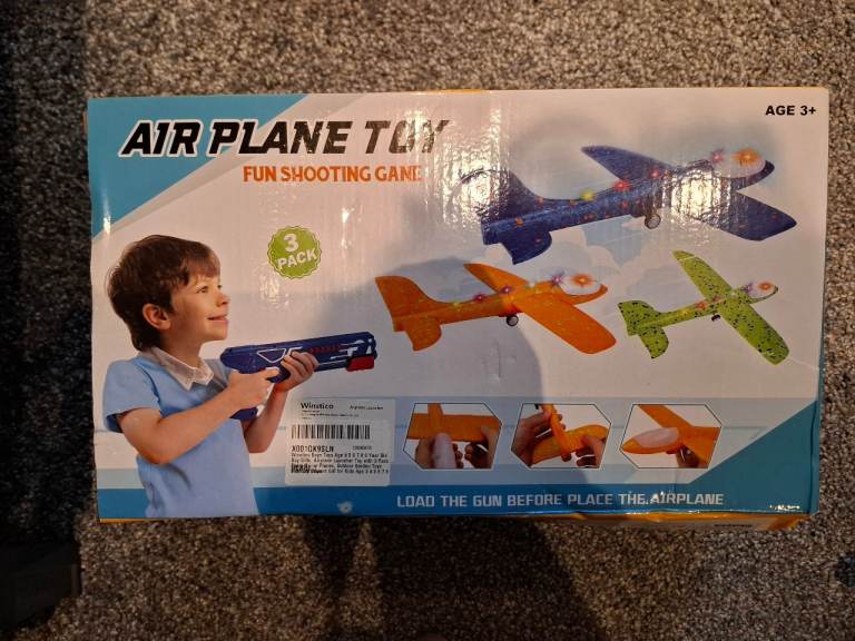 Air Plane Toy Gun with 3 Foam Planes – Brand New x 2 boxes