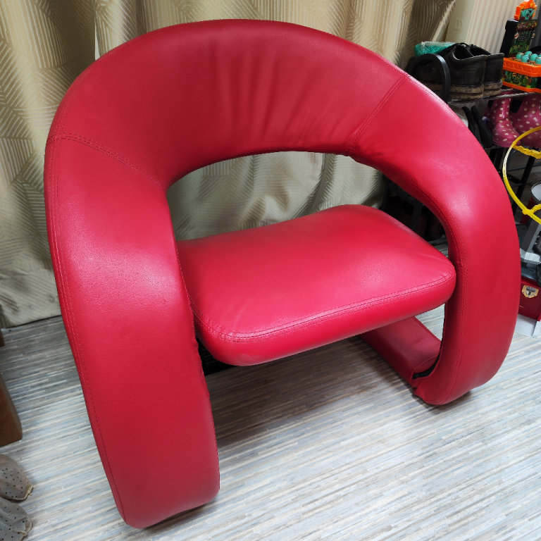 Jaymar red tongue cantilever chair modern