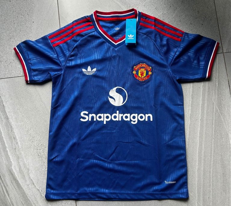 Adidas Manchester United Football Shirt - Blue, Size S, New with Tags