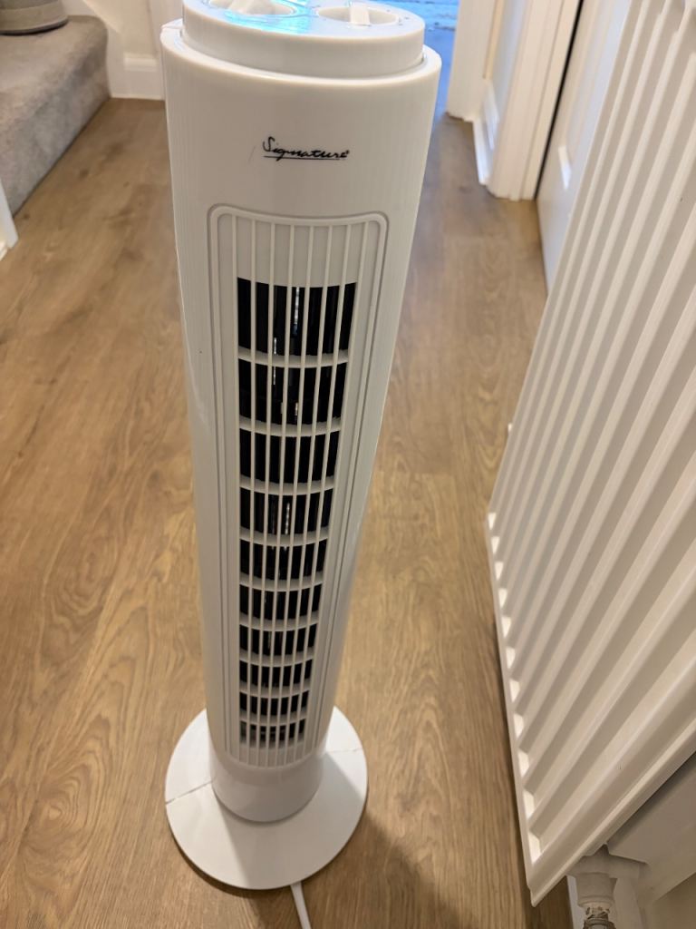 Signature White Tower Fan - Good Condition