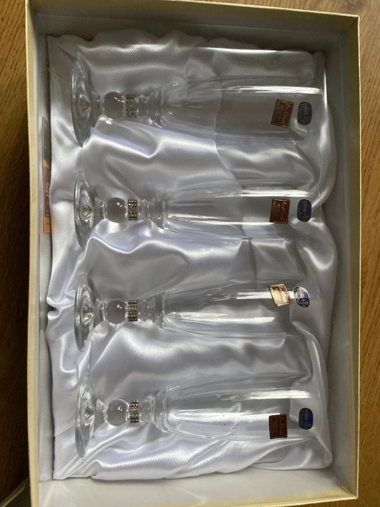image for Crystal Swarovski champagne glasses
