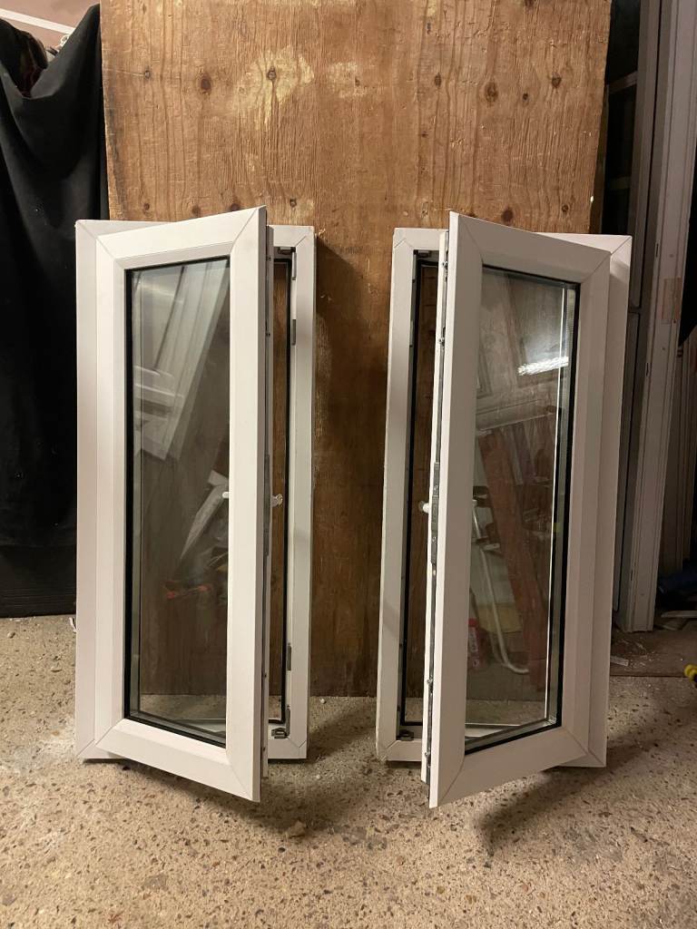 image for H 99 x W 43 cm - MATCHING PAIR - UPVC DOUBLE GLAZED WINDOWS - £90 EACH (REF: SJ469V PAIR)