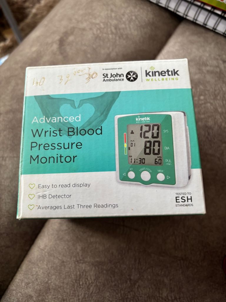 Kinetik Wellbeing Advanced Wrist Blood Pressure Monitor FREE