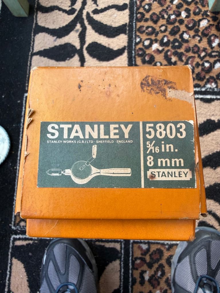Vintage Stanley hand drill no 5803 with box