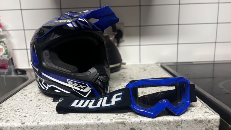 Wulfsport Helmet & Goggles with Quad Suit 