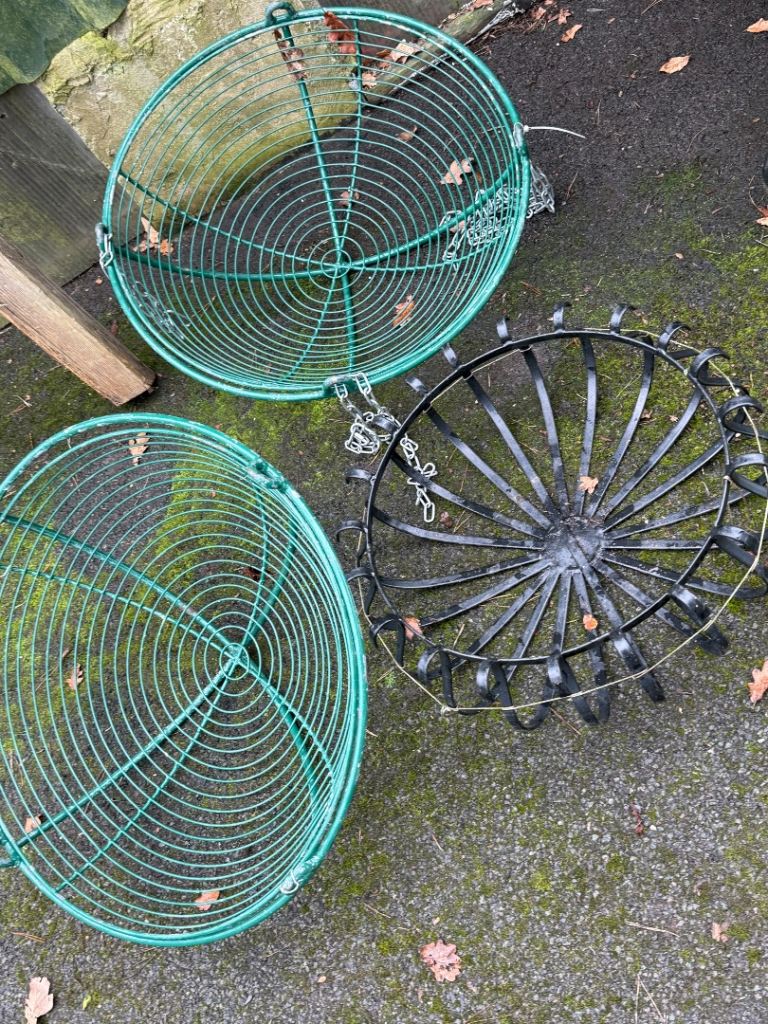 Huge 70cm wide vintage hanging baskets 2 available 