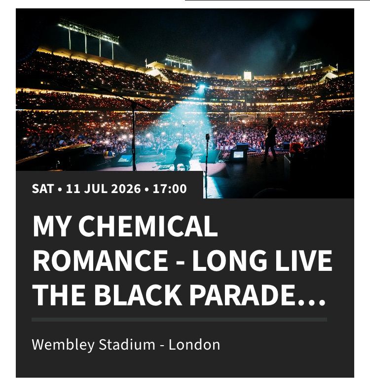 My Chemical Romance Wembley
