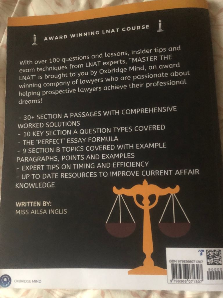 Master the LNAT Book - Theory, Tips & Mock Questions, £5.00 for Sale