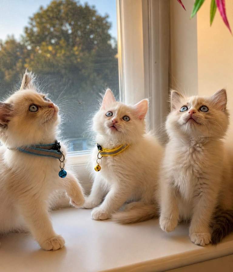 Last 2 Adorable Blue-Eyed Ragdoll Kittens