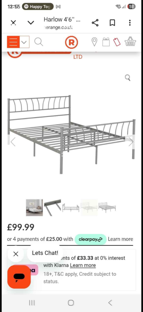 Brand new double bed with mattress 