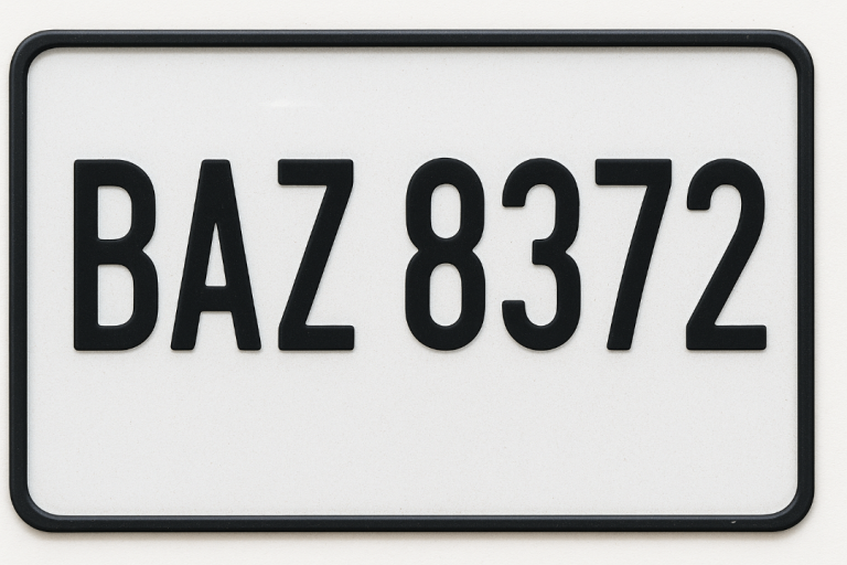 BAZ 8372 - personal registration for Barry/Baz