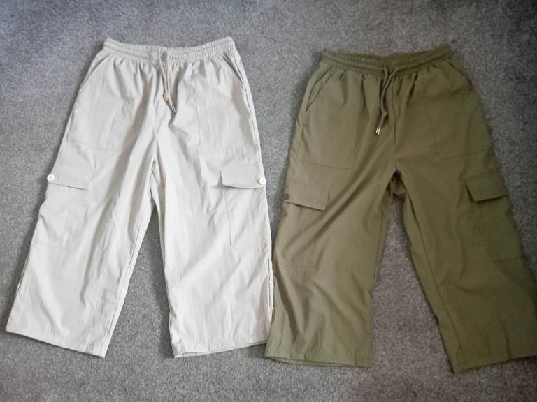 Women's  Cargo Trousers – Beige & Khaki, brand new size medium 