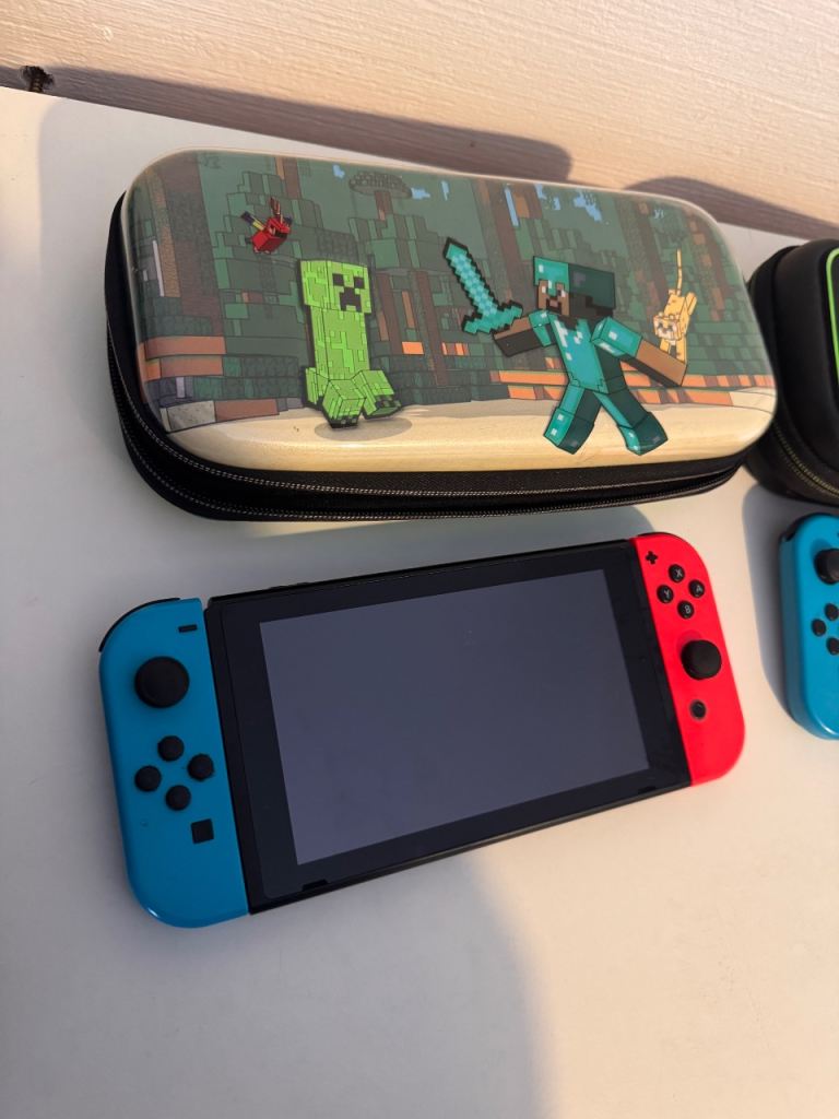 Nintendo Switch with Minecraft Carry Case – Good Condition