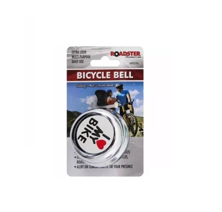 Roadster Bicycle Bell I Love My Bike Handlebar Accessory 