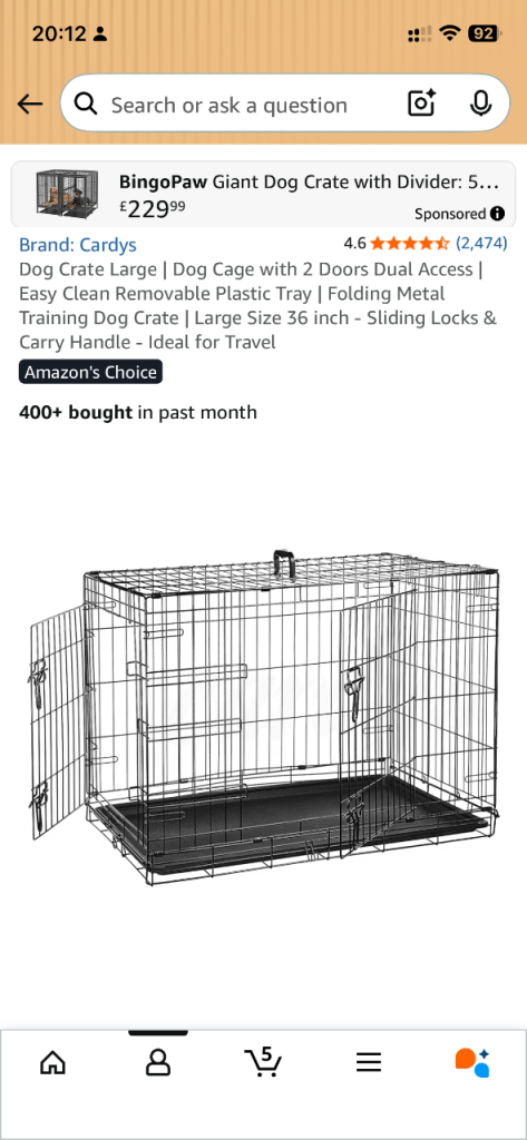 Large dog cage 