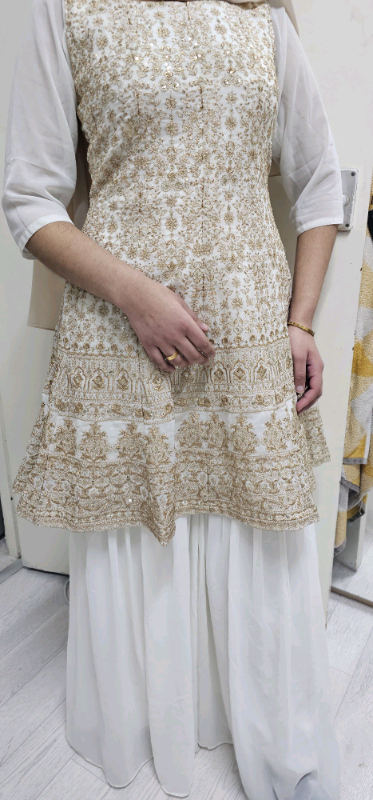 Indian Asian Pakistani Party Wedding eid sharara suit size small brand