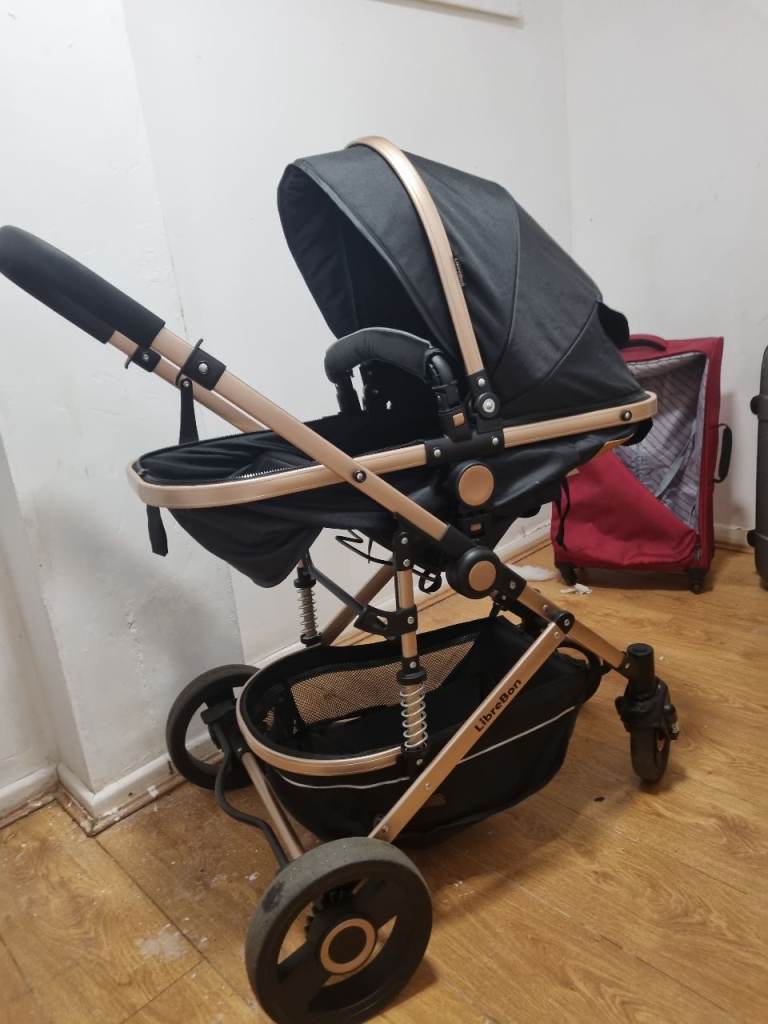 CareBon Baby Pushchair Stroller - Black and Gold, As Good As New