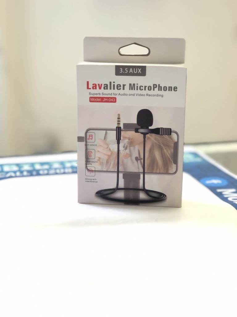 3.5mm Aux Lavalier Microphone Cable for Video Recording, Interview, Youtube