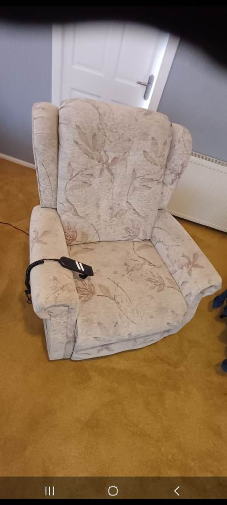 REDUCED Electric Armchair cream colour