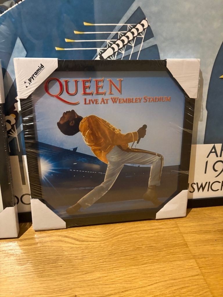 Queen Live at Wembley framed poster