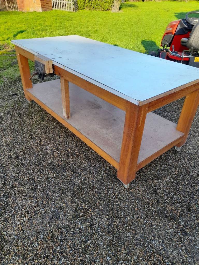 image for Large workbench/packing bench with vice.