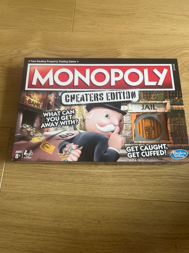 Monopoly cheaters edition - only used twice. In immaculate as new condition 