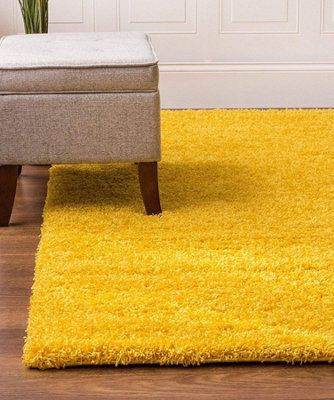 Rugmasters California Shaggy Yellow Rug Carpet 140x200 cm