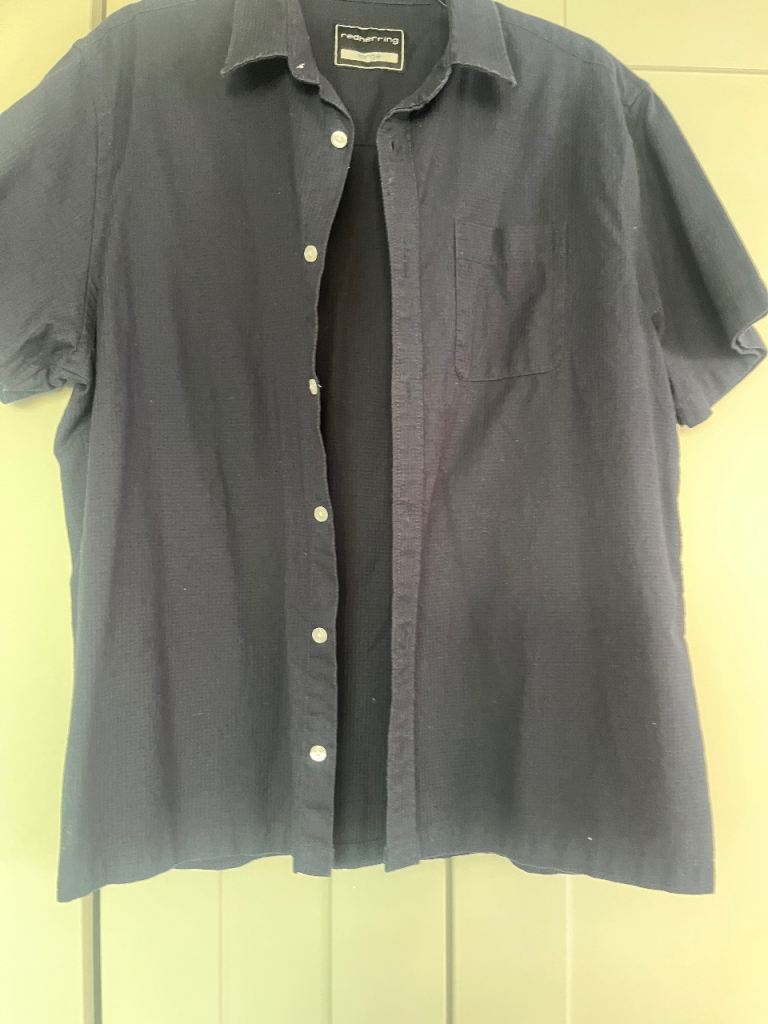 Red Herring Men's Large Blue Short Sleeve Shirt