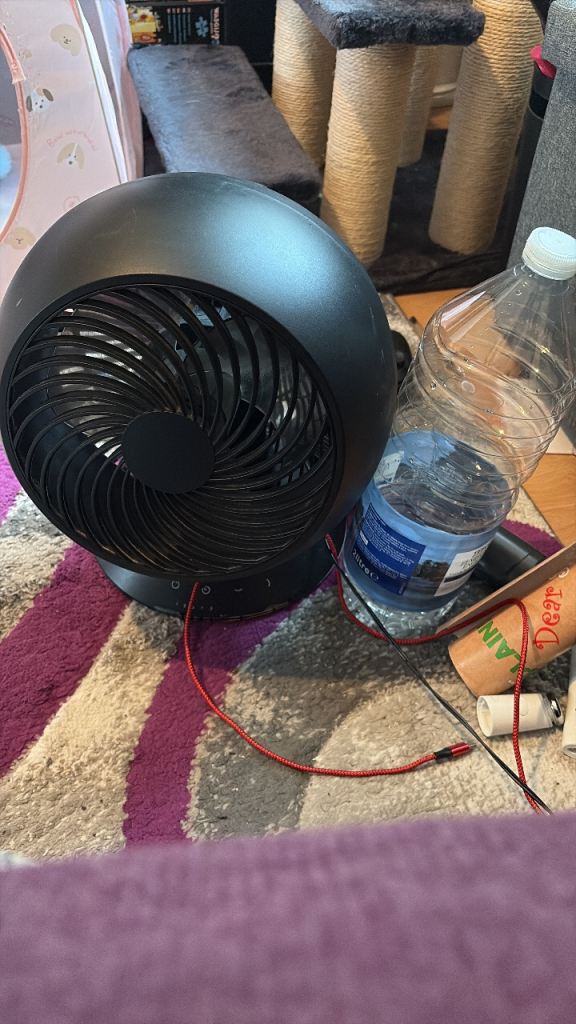 Duux globe black desk fan 8 inches