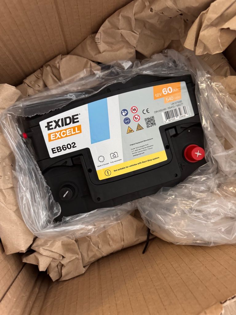 Brand new Exide car battery