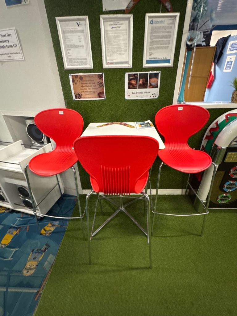 Cafe Table & 3 Bar Stools 