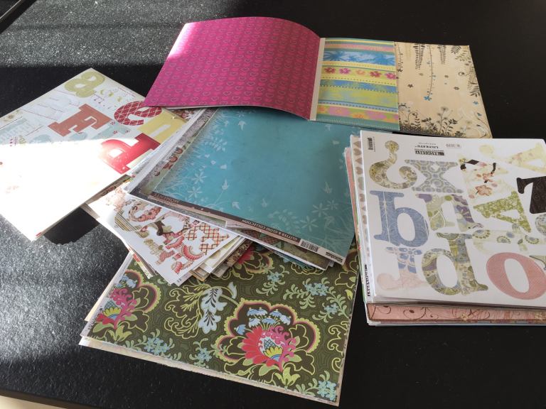 Over 100 sheets of card making paper 