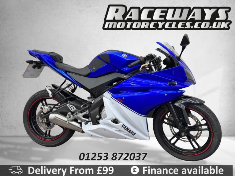 YAMAHA YZF-R125 2010 60 REG 13,390 MILES BLUE USED MOTORCYCLE 124CC