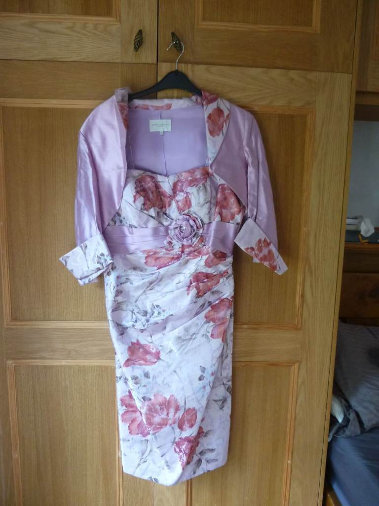 Silk John Charles Dress & Jacket Wedding / Ladies Day Racing / Christening Size 14 / 16