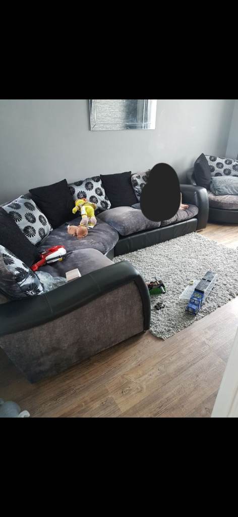 image for DFS Corner sofa changes into 3 seater sofa and swivel chair