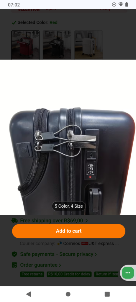 Front-Opening Luggage with Cup Holder, Small Lightweight Carry-On Suitcase with Lock.